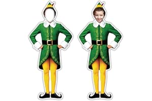 ARSEMICA Buddy The Elf Christmas Outdoor Decorations, Funny Christmas Yard Sign with Stakes, Elf Face in Hole Photo Props Garden Lawn Decorative Signs, Holiday Tree Topper Ornaments Party Decor Supplies