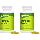 Amazon Basics B Complex, High Potency, 83% Whole Food Cultured, Supports Immune and Normal Energy Metabolism, Vegan, 2 Month Supply, 65 Capsules (Pack of 2) (Previously Amazon Elements)