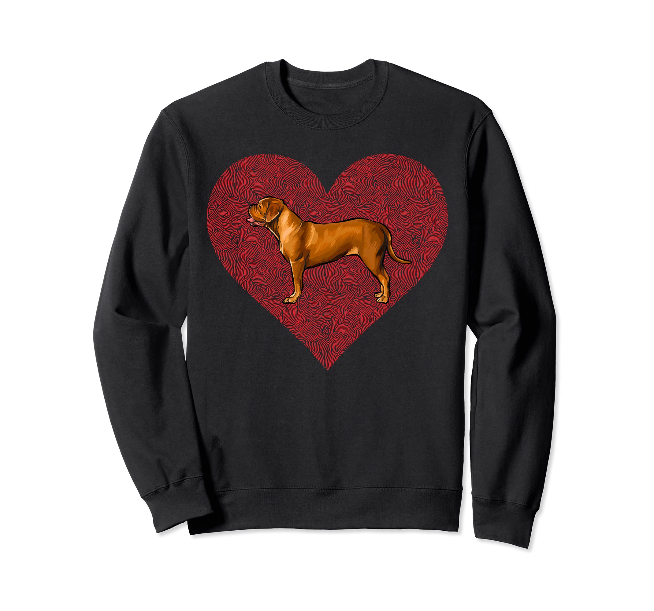 Dogues de Bordeaux Valentines Day Dog Love Fingerprint Sweatshirt