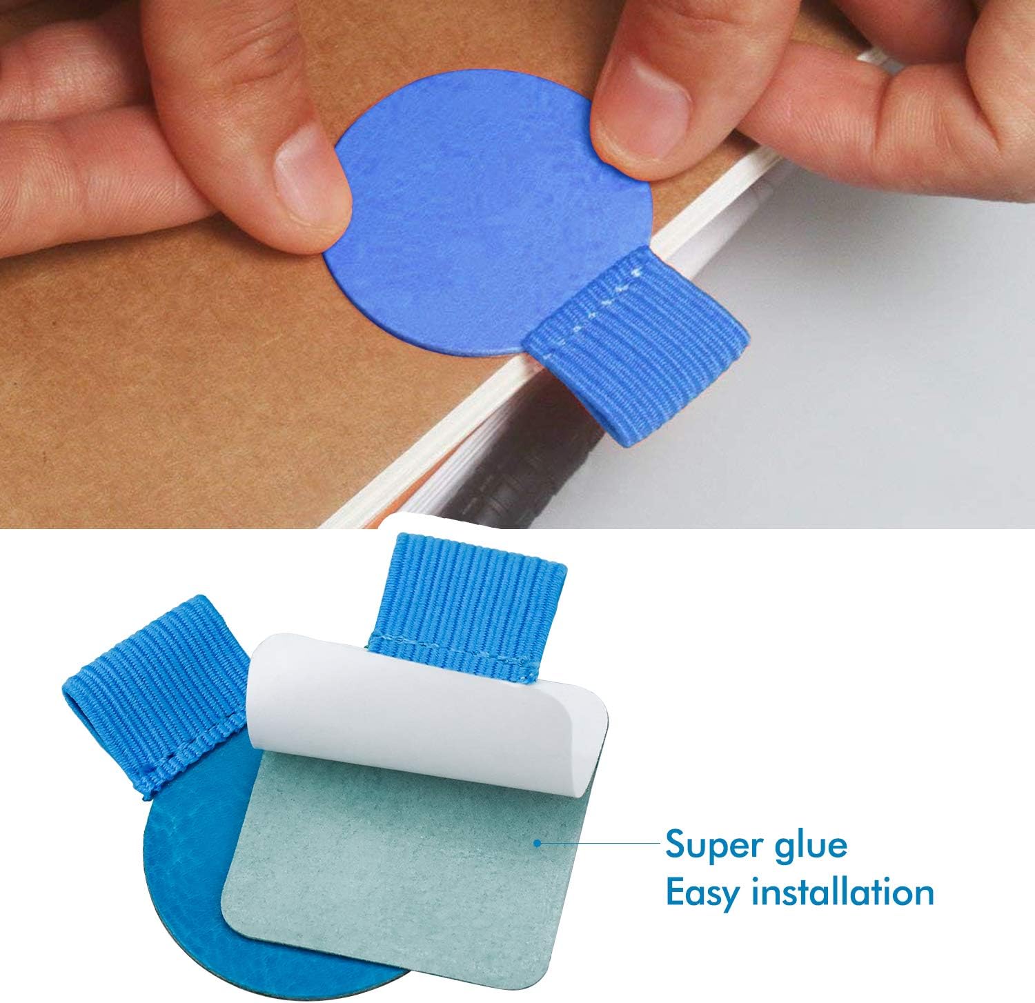 16 Pcs Pen Loop Holder Self Adhesive Pen Loop Holder 8 Colors Elastic