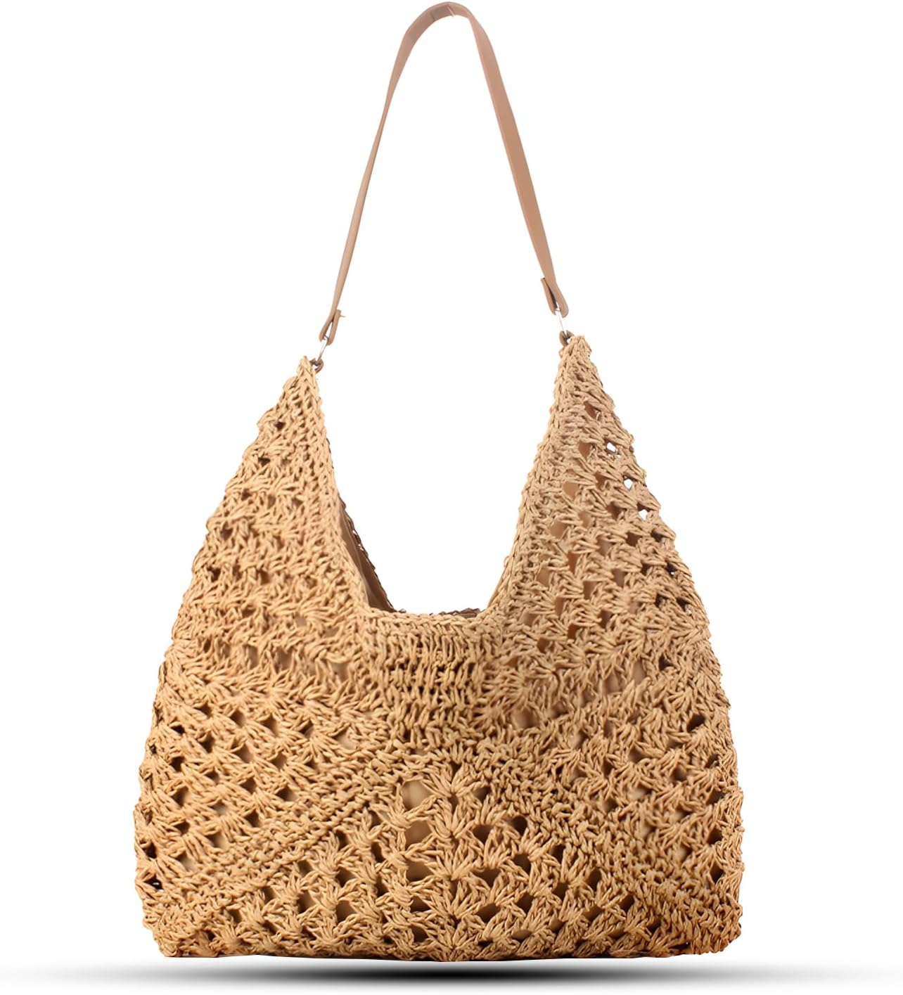 abcmilz Summer Straw Beach Tote Bag for Women Large Handmade Woven Shoulder Bag Handbags Purse for Travel Vacation Shopping