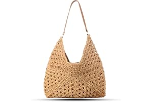 abcmilz Summer Straw Beach Tote Bag for Women Large Handmade Woven Shoulder Bag Handbags Purse for Travel Vacation Shopping