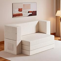 LIKIMIO Folding Sofa Bed, 3-in-1 Convertible