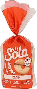 The Sola Company Plain Bagels, 12 OZ