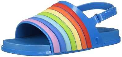 mini melissa beach slide sandal rainbow