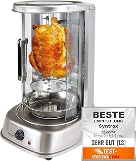 Syntrox Germany Edelstahl Dönergrill Gyrosgrill Hähnchengrill R-8121 Inox