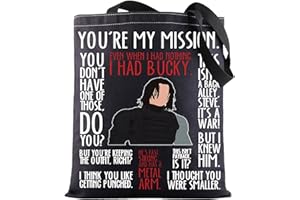 BWWKTOP Bucky Tote Bag Superheros Barnes Fans Gift Even When I Had Nothing White Wolf Shoulder Bag Bucky Merch