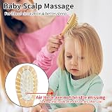 Personalized Wooden Baby Hairbrush & Comb Set Goat Bristles - Cradle Cap Care view 4