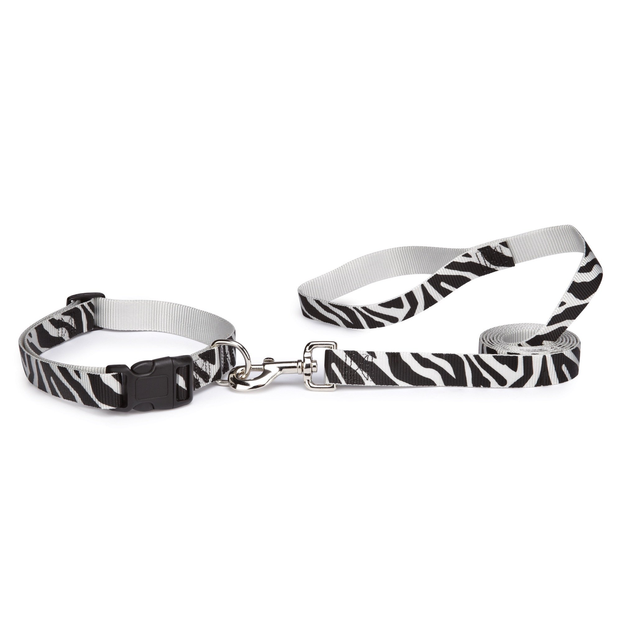 East Side Collection Animal Print Dog Leash, 6-Feet x 1-Inch Lead, Zebra