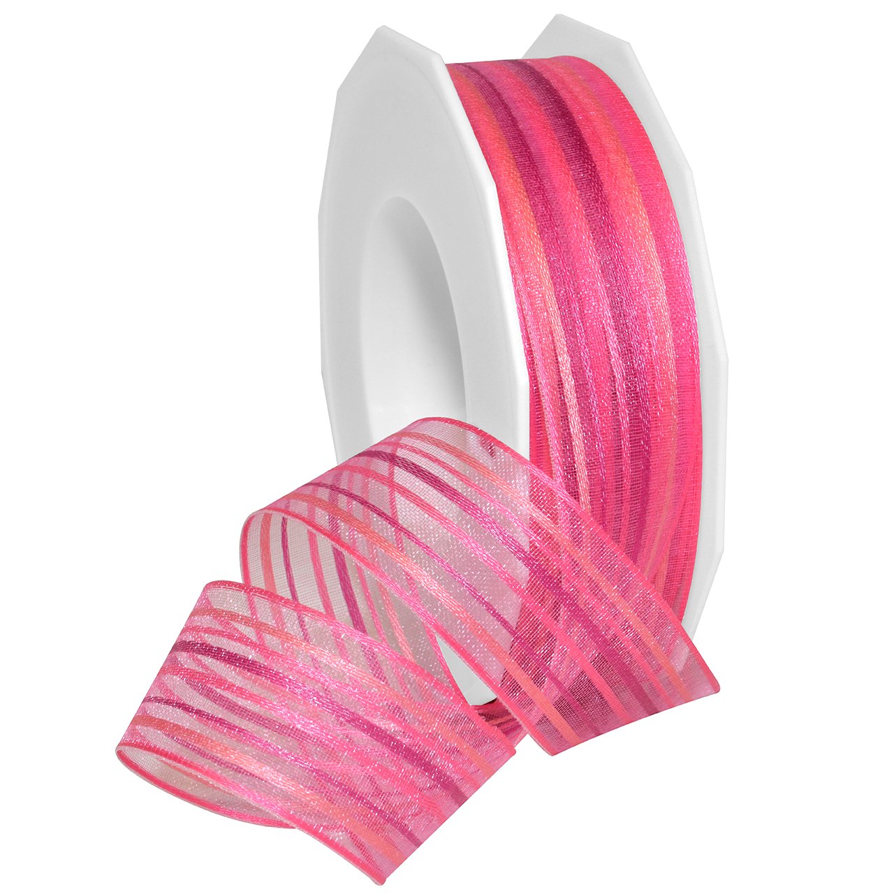 Präsent - Malediven Organza Ribbon Pink 20-m-Roll 25 mm width