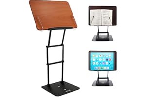 Dr. Shtaygen Ergonomic Book Stand for Desk & Counter – Height Adjustable Study Stand for Books, Tablets, Laptops | Promotes B