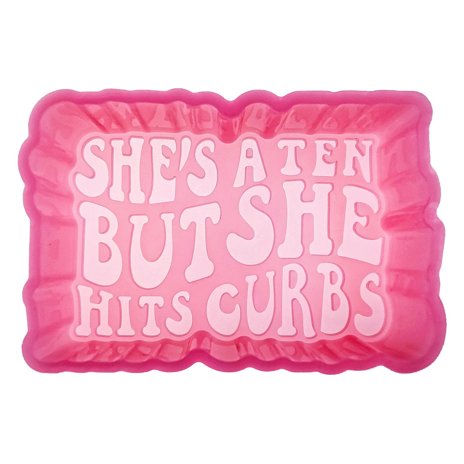 View 1 of (300 Design Optional) MUBYOK M409 SHE'S A TEN Silicone Freshie Mold for Baking Aroma Beads Car Freshie Supplies