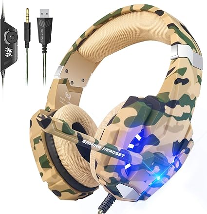 Amazon Co Jp Bengoo ゲーミングヘッドセット Ps4 ヘッドセット ゲーミングヘッドホン ゲーム用ヘッドセット重低音 高音質 マイク付き ステレオゲーミングヘッドセット G9000迷彩 パソコン 周辺機器