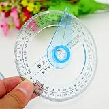 MEKEET 360 Degree Protractor 2Pcs Circle Ruler 10cm Plastic Protractor for view 6
