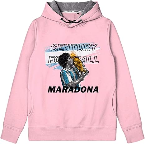 Amazon Co Jp センチュリーボールキングマラドナアルゼンチンスターフード付きセーター男性と女性ファン記念シャツ ピンク S ホーム キッチン
