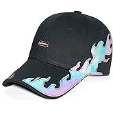 Trendy Unisex Graffiti Baseball Cap, Adjustable Cotton Baseball Cap for Men & Women, Athletic Streetwear Hat (US, Alpha, One Size, FK22-Black)
