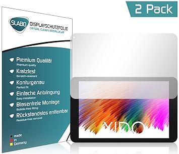 Slabo 2 x Displayschutzfolie XIDO X111 IPS Displayschutz Schutzfolie Folie Crystal Clear unsichtbar Made IN Germany