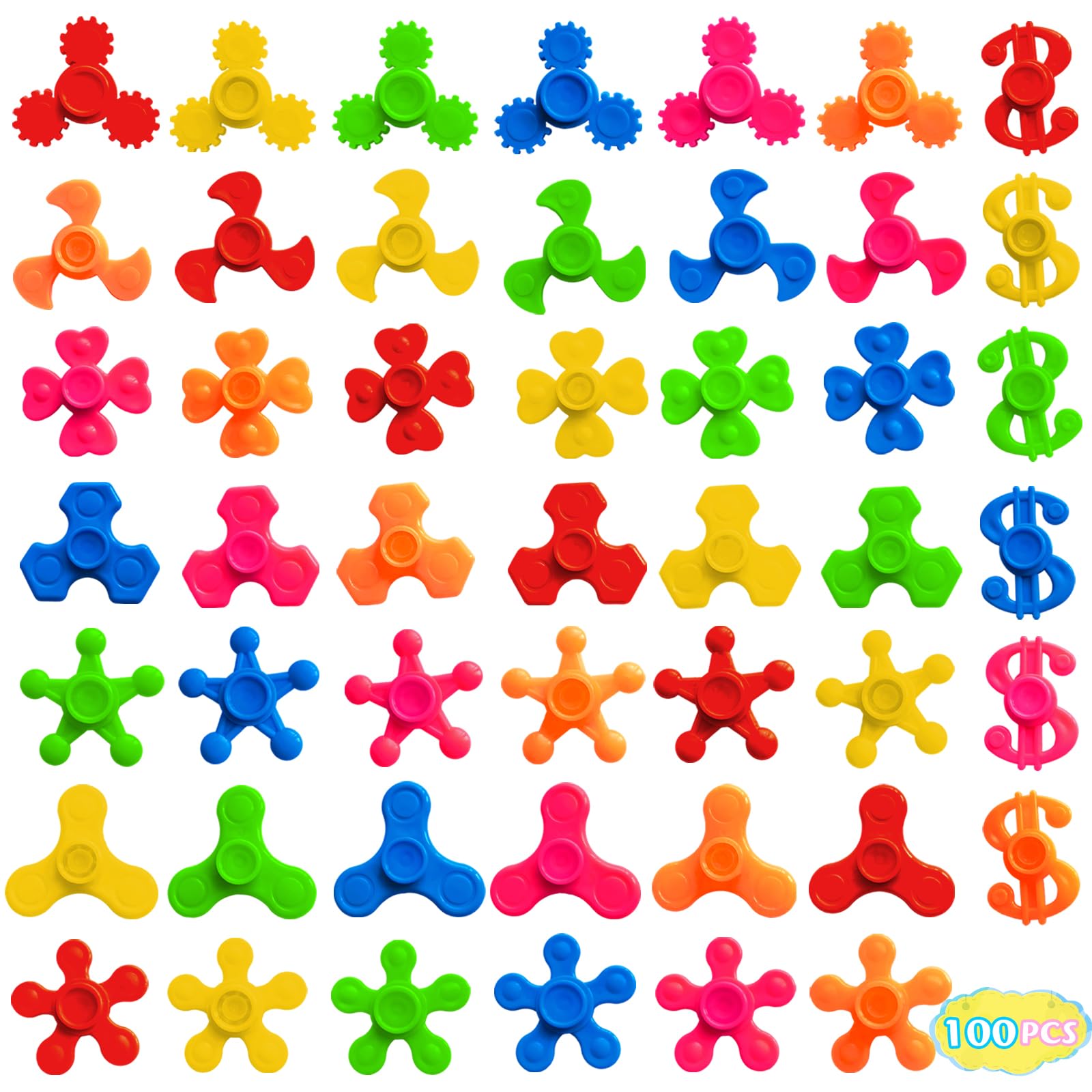 Photo 1 of 100 Pack Mini Fidget Spinner Toys,Stress Relief Sensory Toys,Birthday Party Favors Gifts for Kids Teens Adults,Christmas Stocking Goodie Bag Stuffers,Treasure Box Toys for Classroom Prizes Supplies