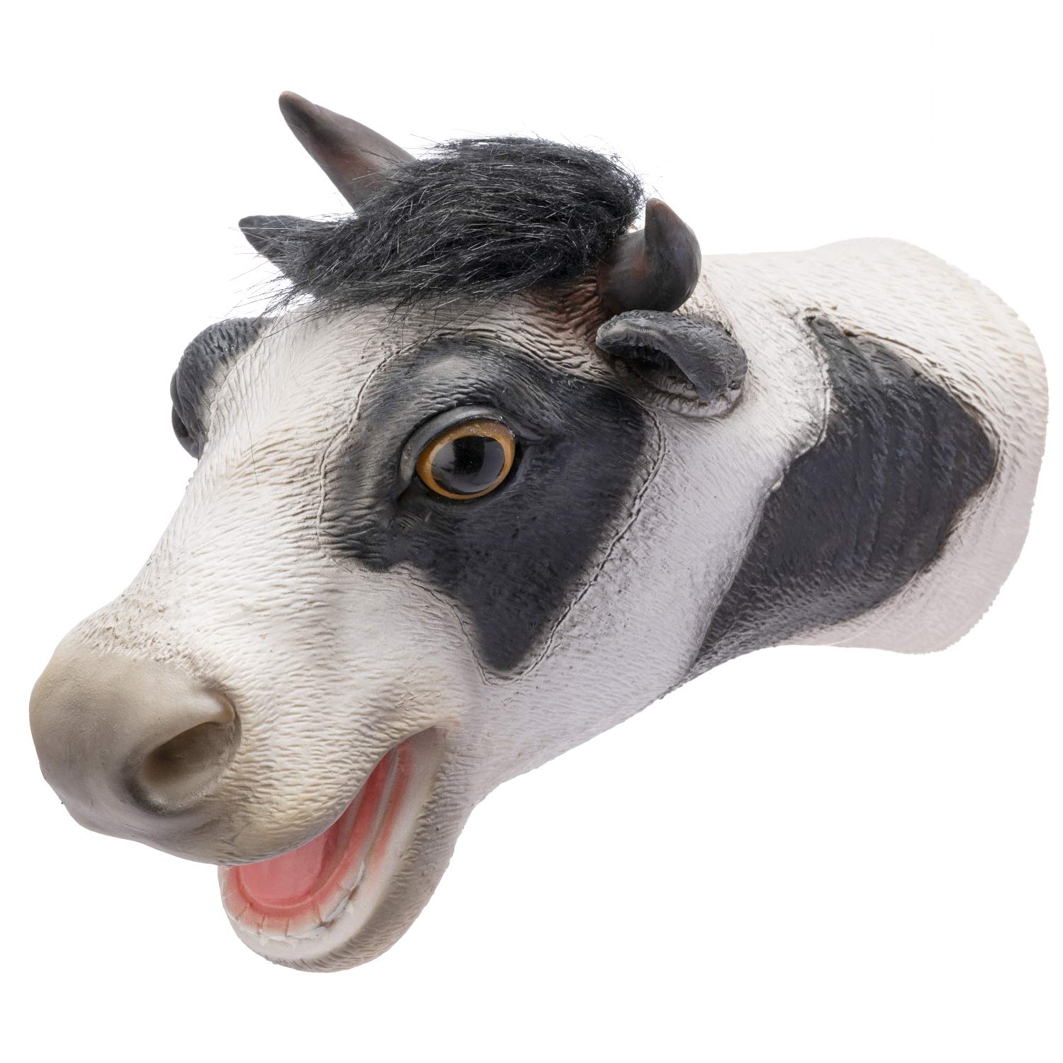 Cow Hand Puppet Realistic Latex Soft Animal Toy Storytelling Role Play Party Supplies for Kids