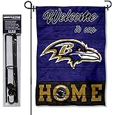 WinCraft Ravens Welcome to Our Home Garden Flag and Flagpole Mount