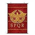 Nice Captain Ancient Roman Period Cultural Symbol Scroll Poster Empire Banner Wall Art Home Decor 75x50cm (Rome)