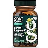 Gaia Herbs Stress Response Supplements - Supports Relaxation & Healthy Stress Response* - with Rhodiola, Holy Basil, Ashwagandha & More - 30 Vegan Liquid Phyto-Caps (15 Servings)