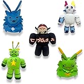 HappyToy Kid Set of 5 Plush Toys – Soft & Snuggly Cuddle Companions, Lightweight, Travel-Ready, and Full of Personality – Bright & Cheerful Plush Friends for Everyday Adventures