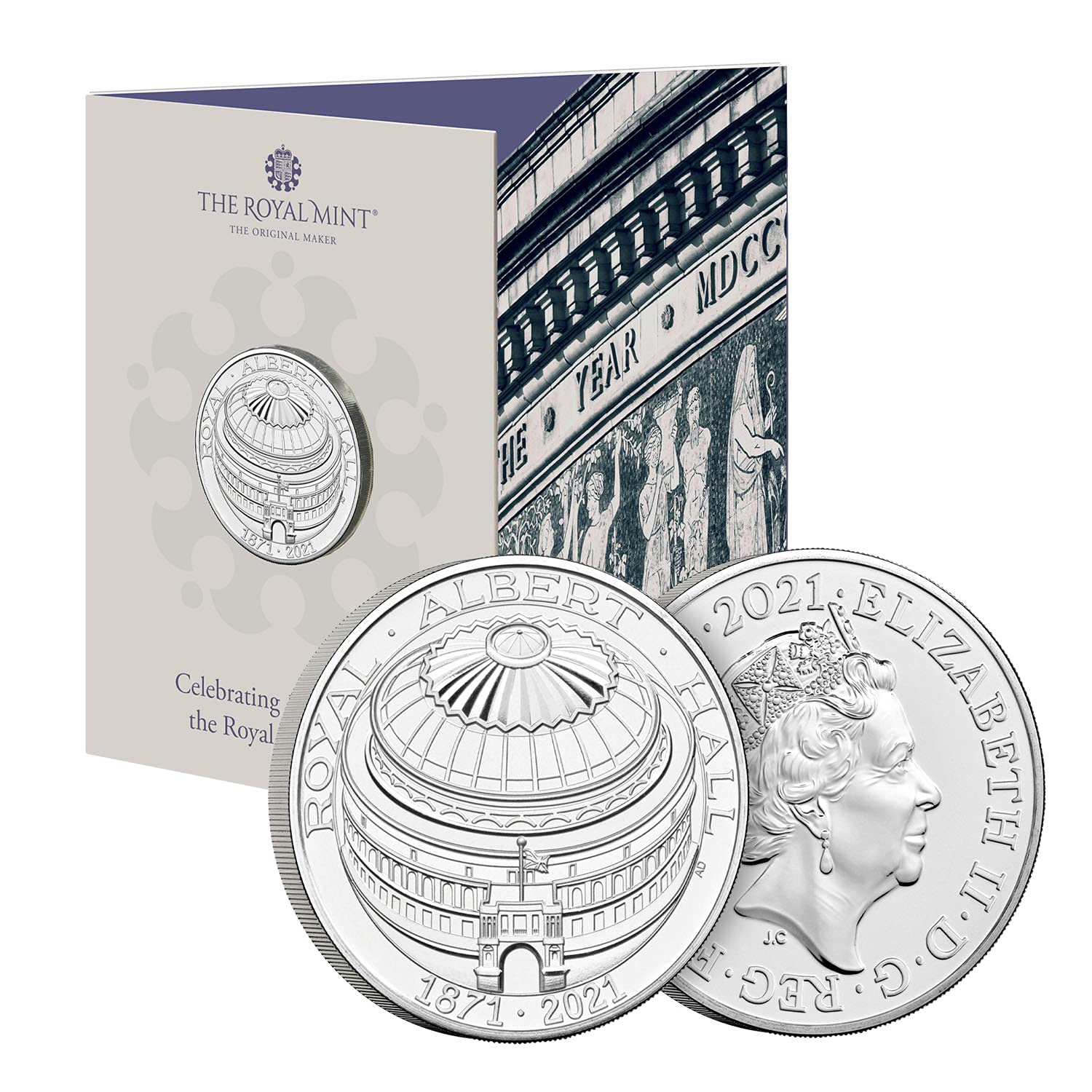 2021 150 Years Royal Albert Hall BU Royal Mint Brilliant Uncirculated £5 Coin