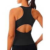 JOYSPELS Womens Workout Tops Open Back Racerback Tank Tops Sleeveless Yoga Athletic Running Shirts