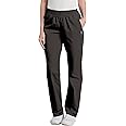 Landau Essentials Relaxed Fit 2-Pocket Elastic Scrub Pants for Women 8327