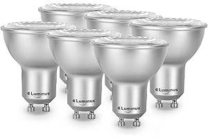 Luminus (6-Pack) GU10 LED Bulb 50W Eq.(7W) 500 Lumens, 3000K Bright White, 25000 Hours, Dimmable LED Light Bulb