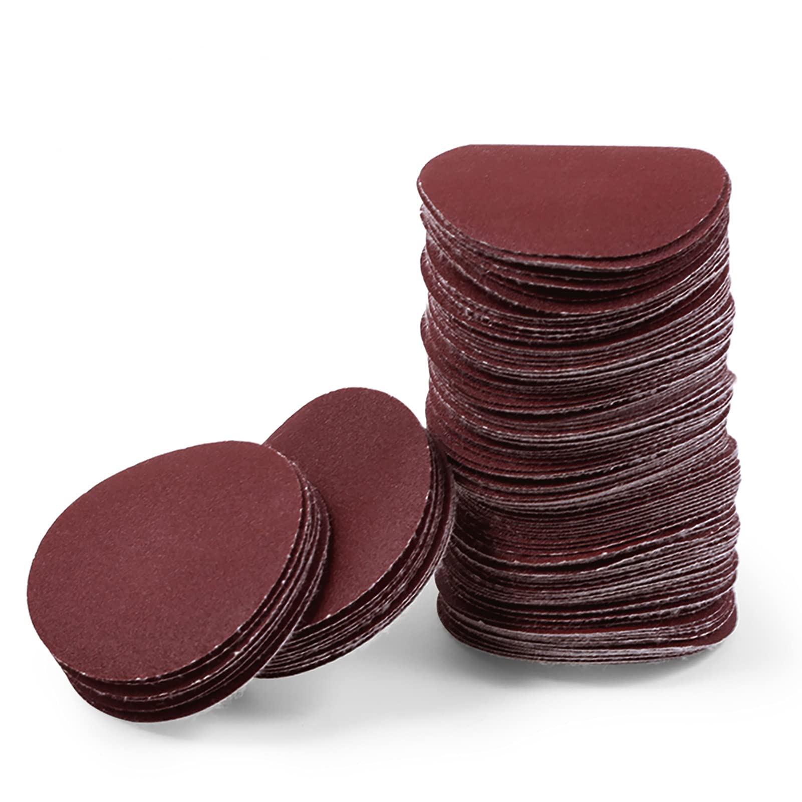 LEONTOOL 2 Inch Hook and Loop Sanding Discs 240 Grit 100Pcs Sandpaper Discs for Random Orbital Sander Pads Grinding Polishing Metal Wood Rubber Leather Plastic Stone Glass