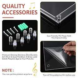 Qunclay 3 Pack Floating Acrylic Album Frames for