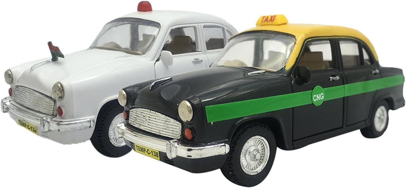 Classic Vintage Toy CAR Model of Ambassador for VIPs of India 2 Pcs