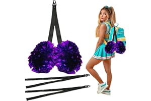 GIURKUU 2 Pack Pom Pom Holder, Pom Pom Holder for Backpack Cheer, Cheer Leader Accessories, Custom Pom Holder for Teenage Girls' Sports (Pom Poms Not Included)