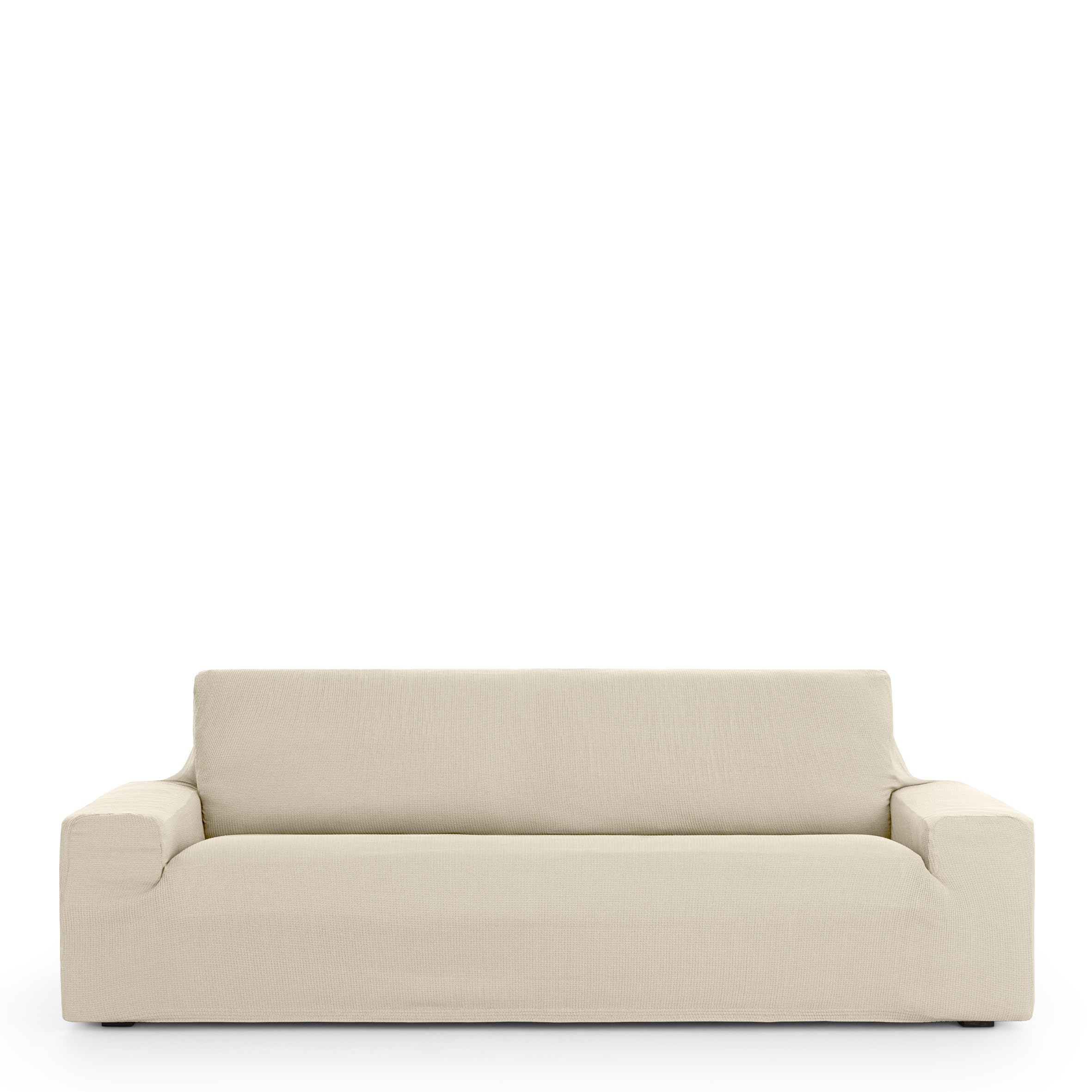 Eysa Ulises elastic sofa cover 3 seats colour 00-ecru, Polyester-Cotton, 180 to 210 cm / 3 seats