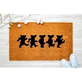 Dancing Bears Door Mat,Non-Slip and Washabl Doormat for Indoor Outdoor,Bears Mat,Music Doormat,Lyric Front Door Mat,Gift for Dad,Music Lover Gift,Outdoor Decor 16x24 Inch