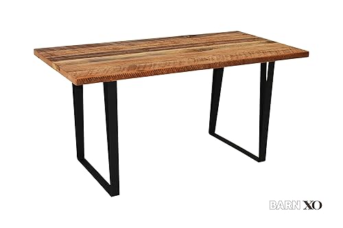 Amazon Com Modern Industrial Reclaimed Barn Wood Dining Table