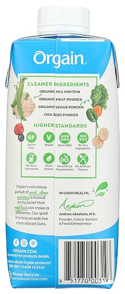 ORGAIN SHAKE SNGLE SMTH CHOC VEG 11OZ