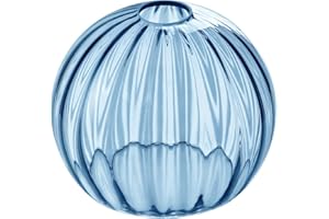 ANYLOVE Clear Glass Shade,Replacement Globe & Cover for Lighting Fixture, 8" Diameter, Replacement with 1.65 Inch Fitter for Wall Lamps Chandeliers or Ceiling Light (1, 8Inch - Blue Glass)