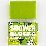 Shower Blocks Lime & Sandalwood Solid Shower Gel Bar - Vegan, Paraben Free view 2