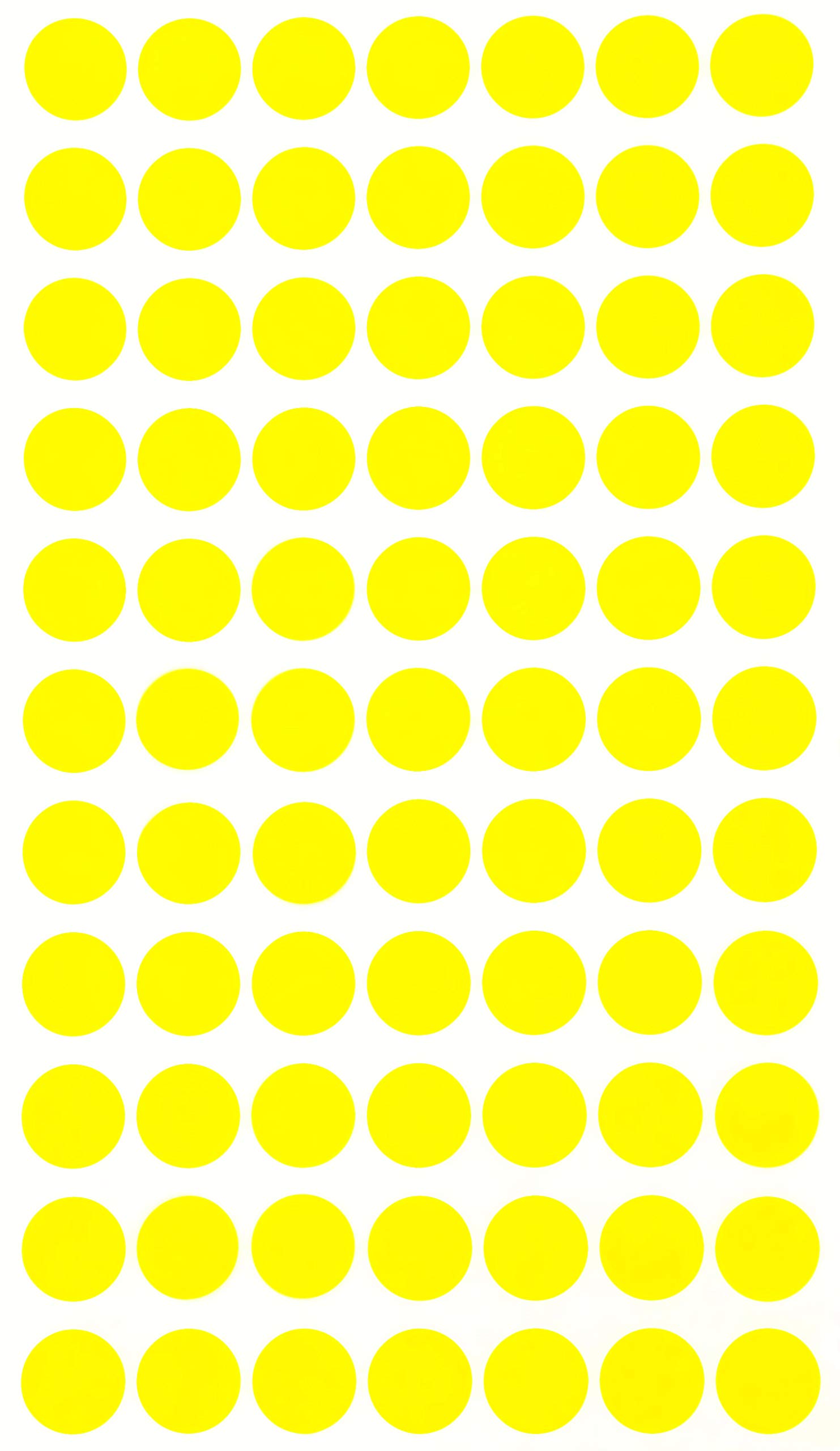 Round Stickers 15mm Neon Yellow Label - 770 Pack, Easy to Remove Labels 1.5cm by Royal Green — image 1