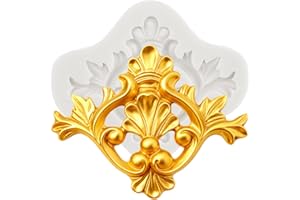QDMOLDS Baroque Style Curlicues Scroll Lace Fondant Silicone Mold Filigree Mold 3D Sculpted Flower for Sugar Cake Decorating 
