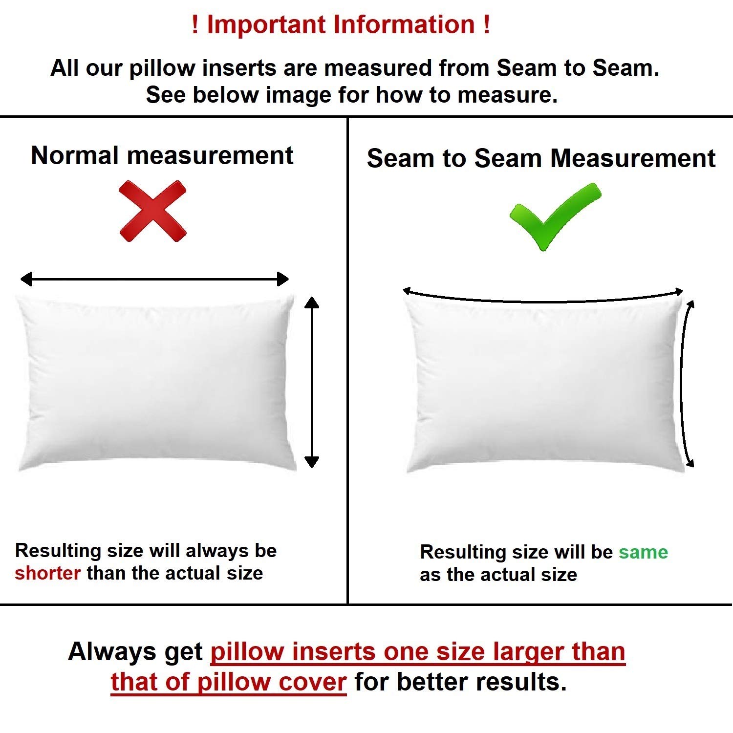 Trendy Home 12x20 Premium Hypoallergenic Stuffer Home Office Decorative Throw Pillow Insert, Standard/White (12x20)