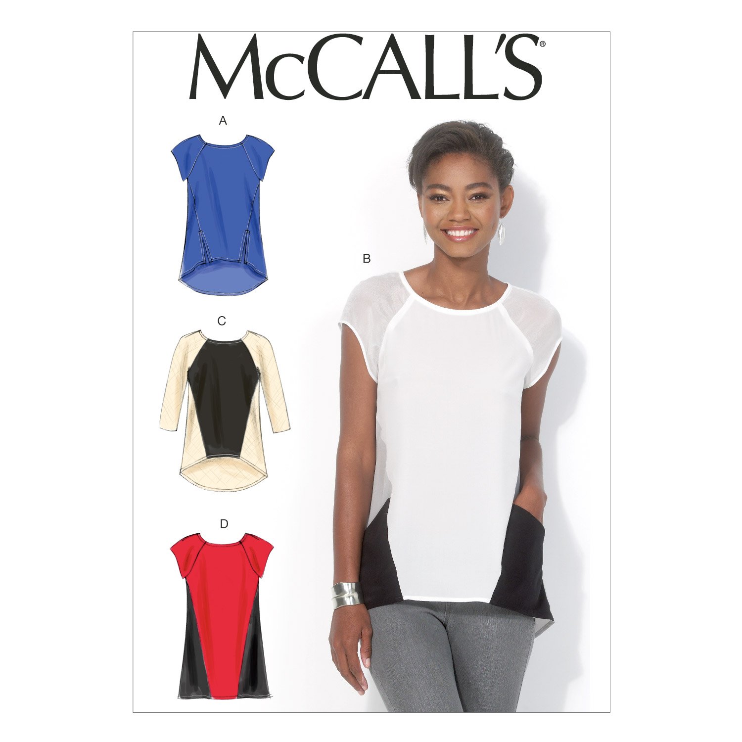 Mccall's Patterns MC7093, Misses Tops and Tunic,Sizes, A5 (6-8-10-12-14)