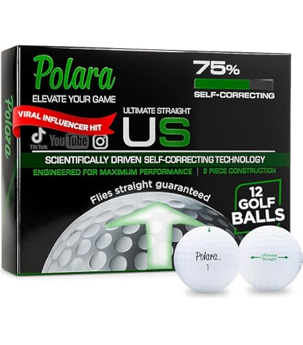 曲がらない⁈Polara Self-Correcting Golf Balls Polara Ultimate Straight Golf Balls, Self Correcting, 2