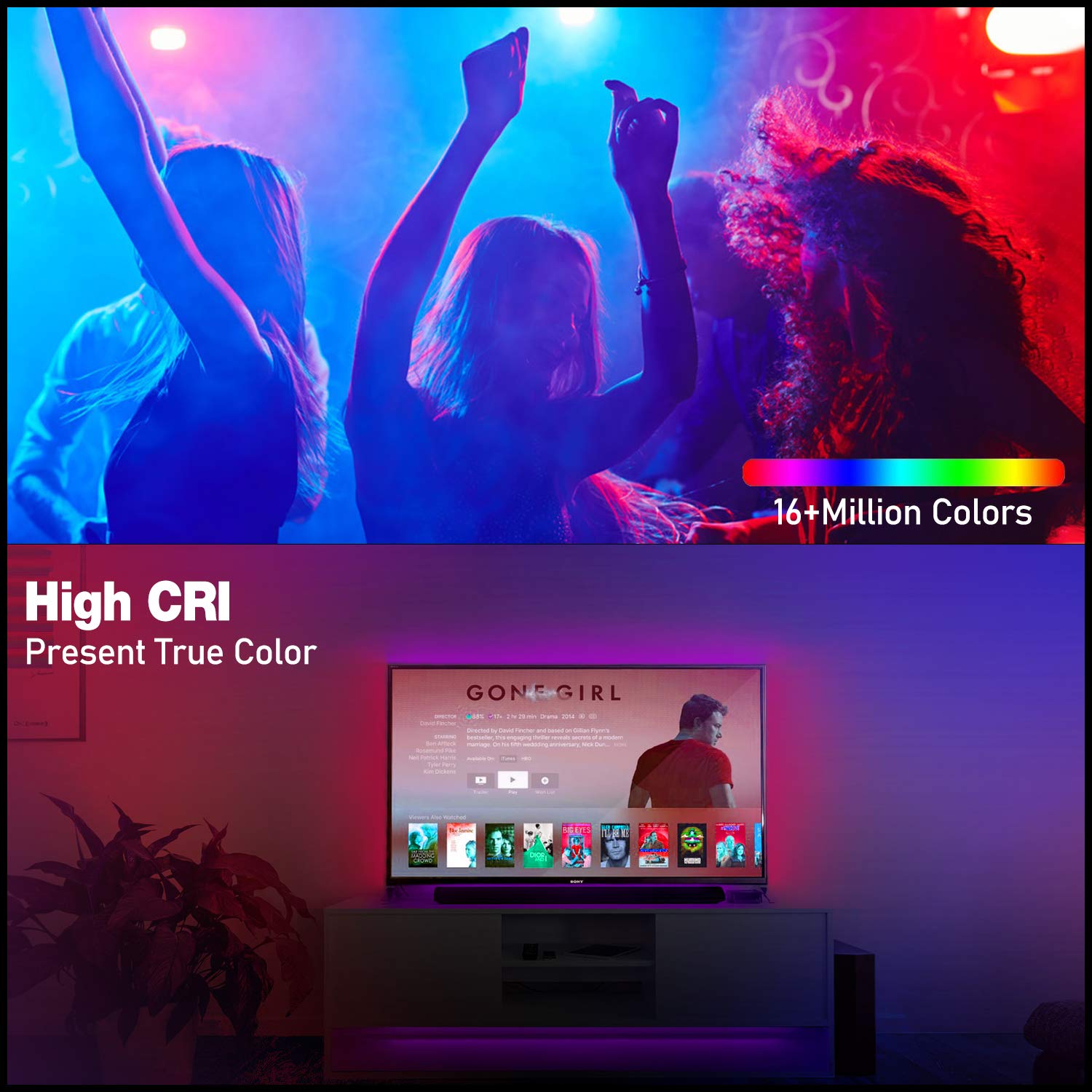 Smart WiFi LED Bulbs with Remote, RGBCW Color Changing Lights Bulb 9W A19 E26, Support Bluetooth, Works with Alexa Google Home Siri Shortcut, No Hub Required, 4 Pack