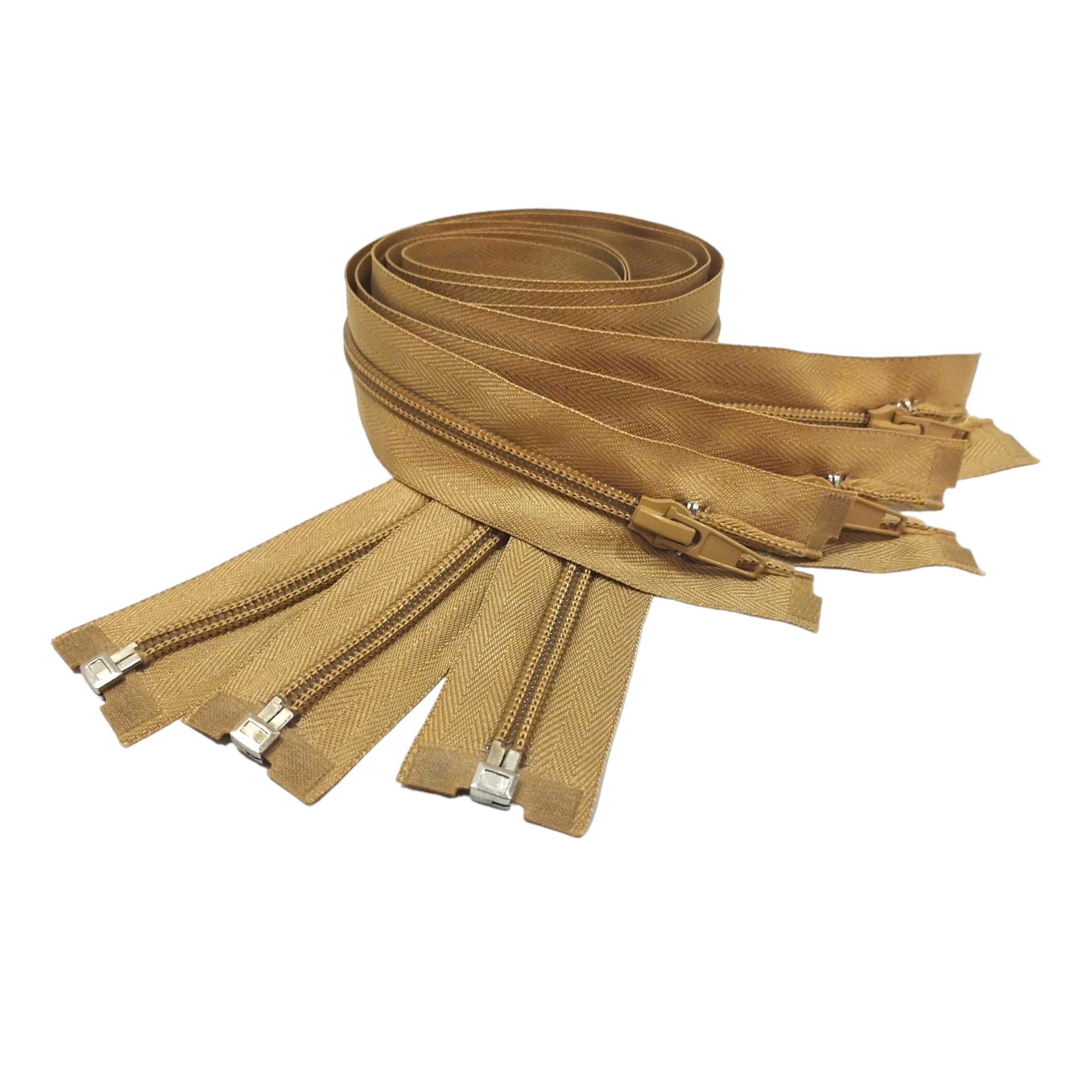 Pack of 3 Open Nylon Zippers n.5, Available in 16 Colours and 14 Sizes, Zipper for Sewing, Zip for Sewing Clothes, Zippers for Sewing, (3465, 40 cm)