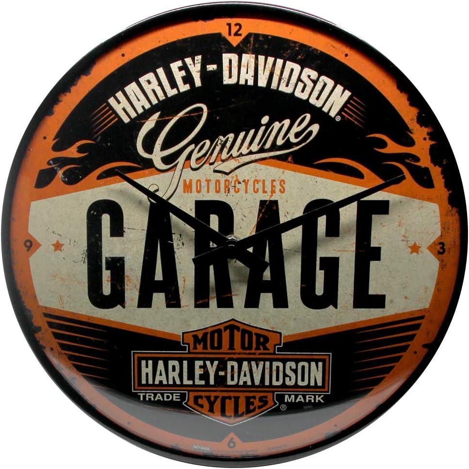 NostalgicArt 51083 HarleyDavidson Garage, Wall Clock 31cm Amazon