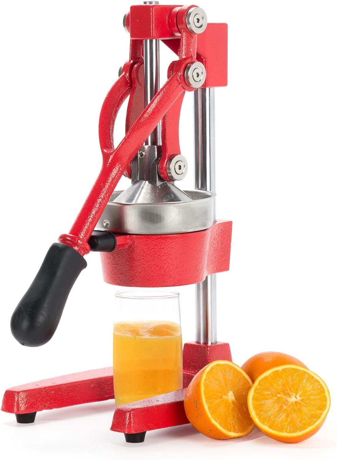 CO-Z Commercial Grade Citrus Juicer Hand Press Manual Fruit Juicer Juice Squeezer Citrus Orange Lemon Pomegranate (Red) (Renewed)